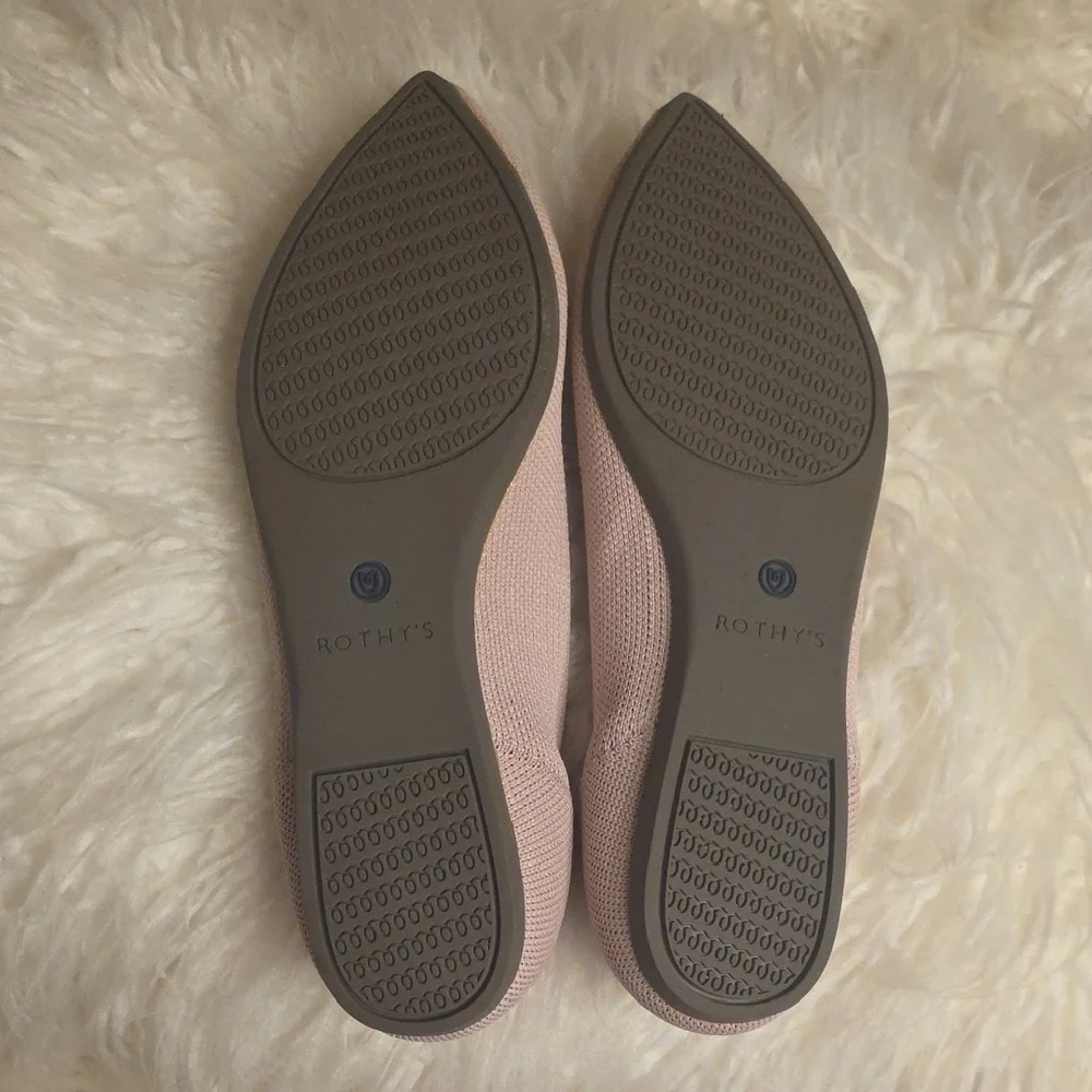 Rothy's Breast Cancer Awarenes The Pointed  Knit Flats Limited Edition 8W